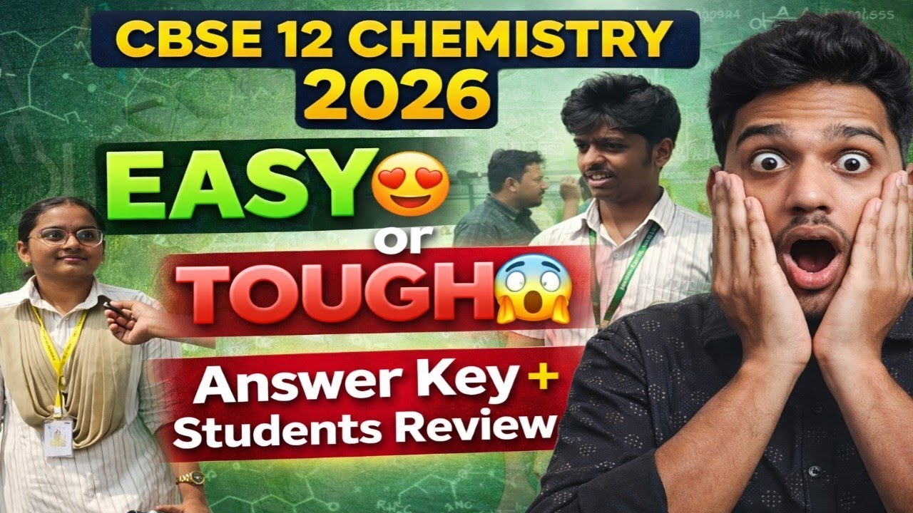 12th CBSE Chemistry Board Exam 2026 Answer Key 🔥 Easy or Tough? Students Reaction 😱 | Vjalerts 