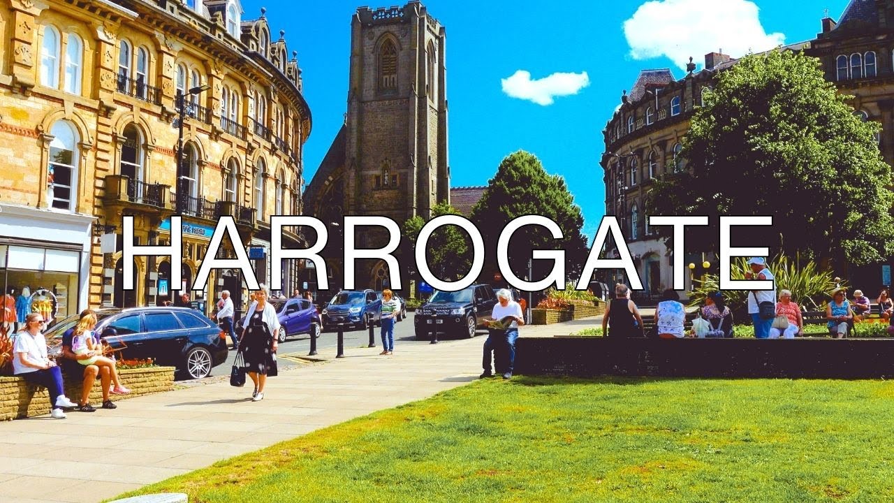 🇬🇧 4K Walking Tour of Harrogate☀️Explore this Beautiful English Spa Town in Yorkshire.