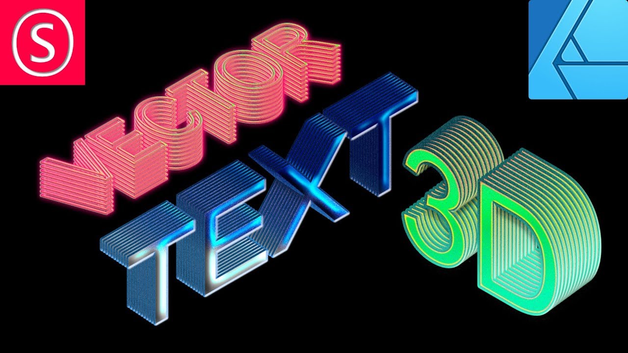 3D Vector Text - Affinity Designer