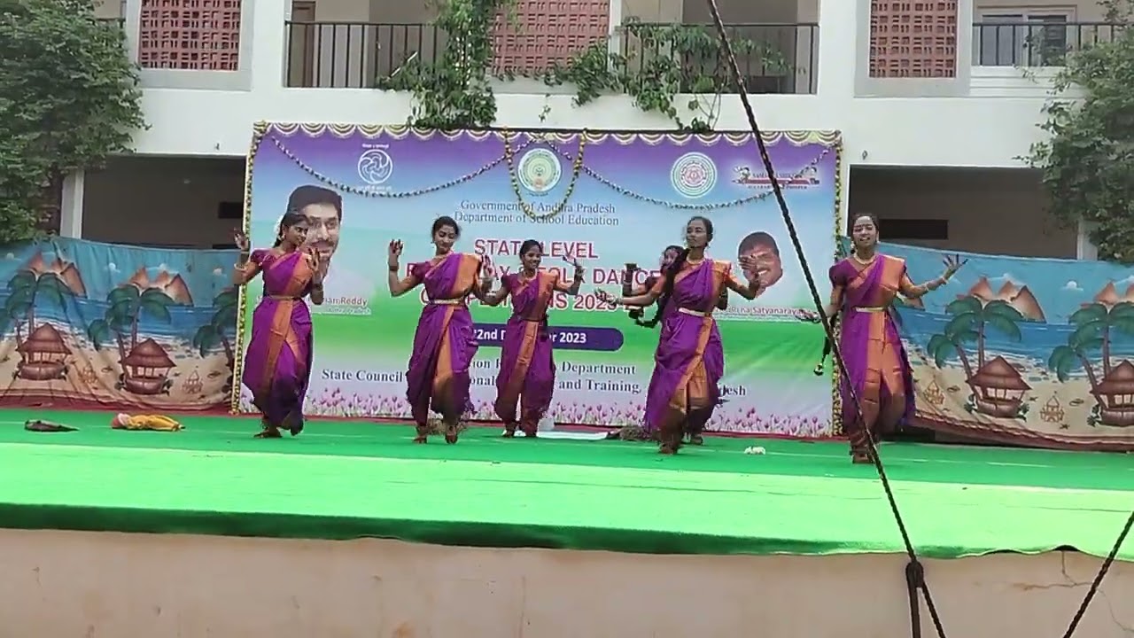 State level Folk Dance computations II Tribal welfare Ashram school RJY II Students performance II