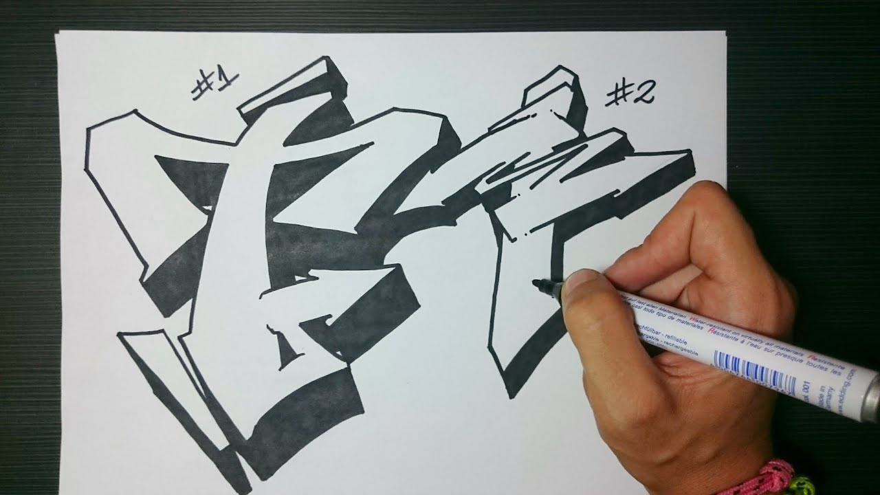 How to draw Graffiti Letter 