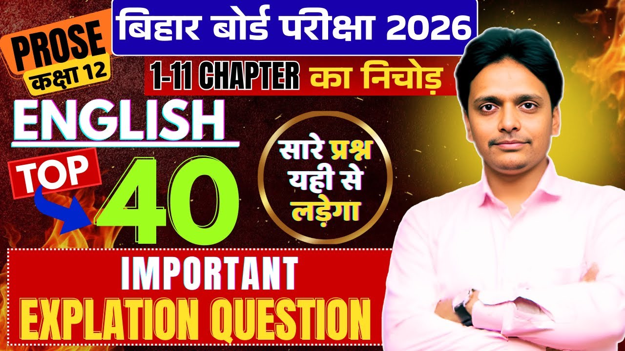 ENGLISH 12TH CLASS | VVI LONG QUESTION | BY I.P SIR