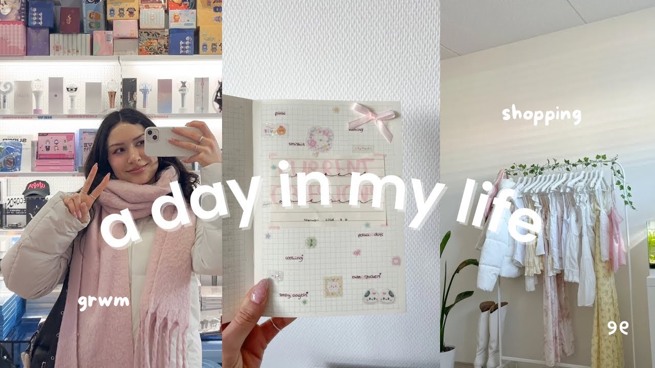 a day in my life🎀: grwm, shopping, yapping, makeup tutorial, journaling & gurwm