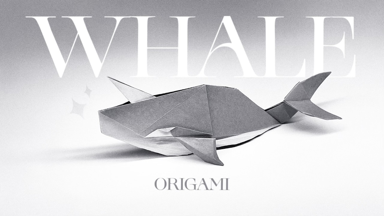 Challenge Modern Origami #22 / Narwhal / How can a piece of paper make such a cute narwhal?
