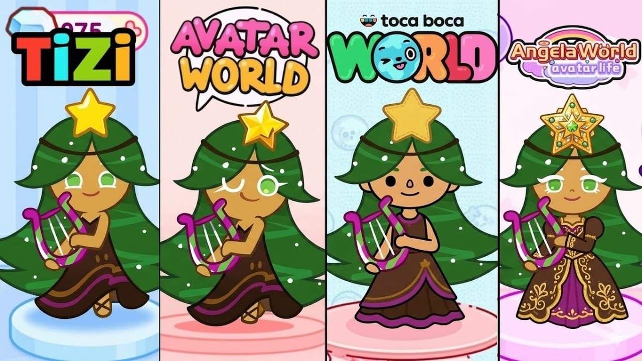 CAROL Cookie Run/AVATAR WORLD vs TIZI WORLD vs PONY WORLD vs ANGELA WORLD vs TOCA BOCA