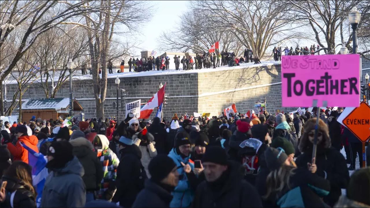 Convoi à Québec: René Lévesque envahi par les manifestants