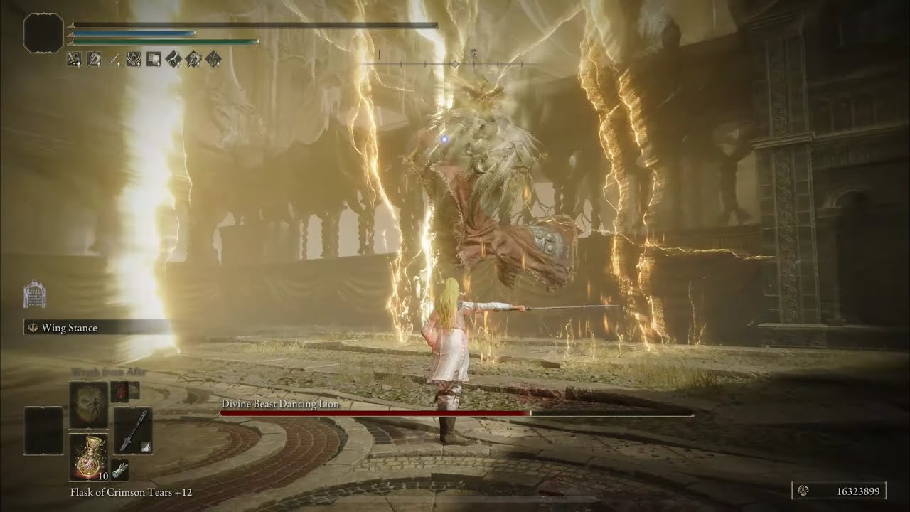 Milady vs. Divine Beast Dancing Lion - No Damage Boss Fight - Elden Ring DLC