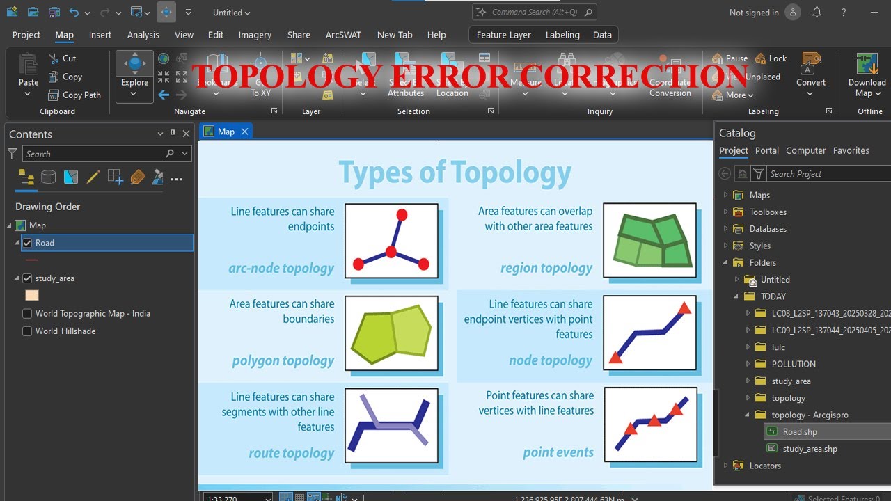 Topology in ArcGIS Pro | Topology rule in ArcGIS Pro | Topology Error Correction in ArcGIS Pro