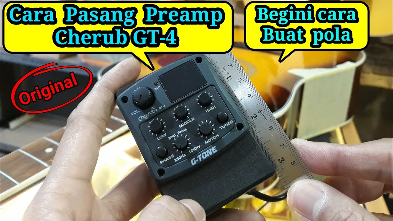 cara pemasangan preamp gitar cherub gt 4
