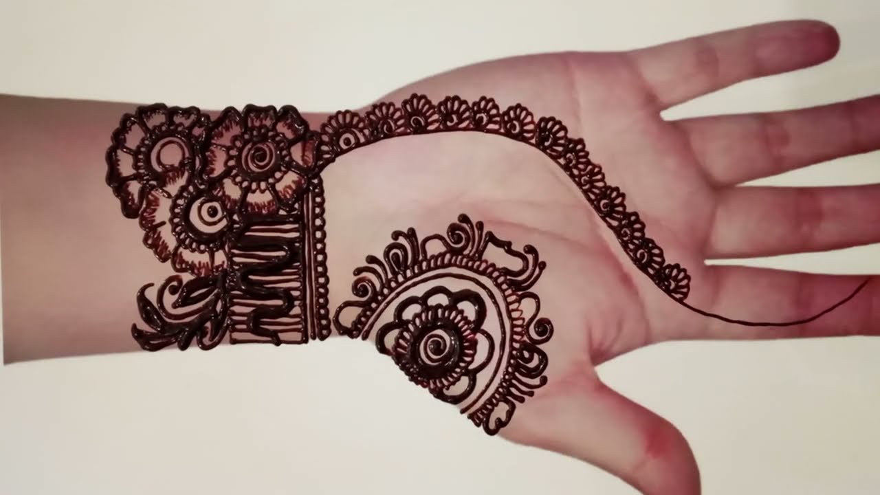 design mehndi arabic || bail mehndi design for front hand || mehndi design arabic new