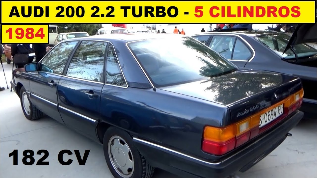 Audi 200 2.2 Turbo. Berlina de lujo con 5 cilindros. Año 1984.