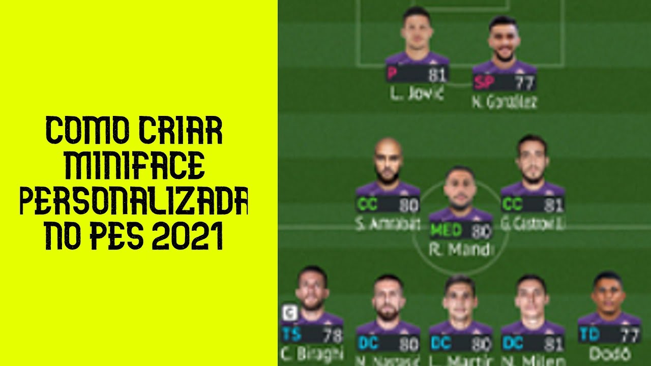 COMO CRIAR MINIFACE PERSONALIZADA NO PES 2021