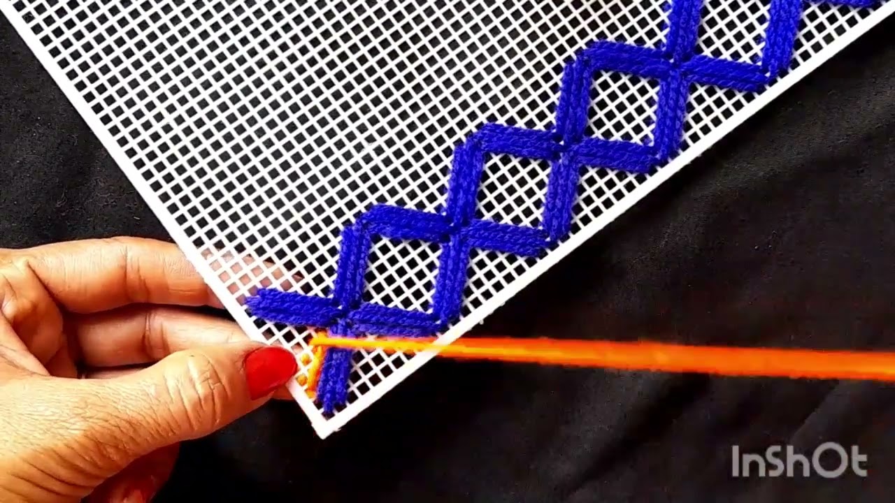 Beautiful Plastic Canvas Hand Fan, Table mat & Purse Design very easy steps | Pankha Design