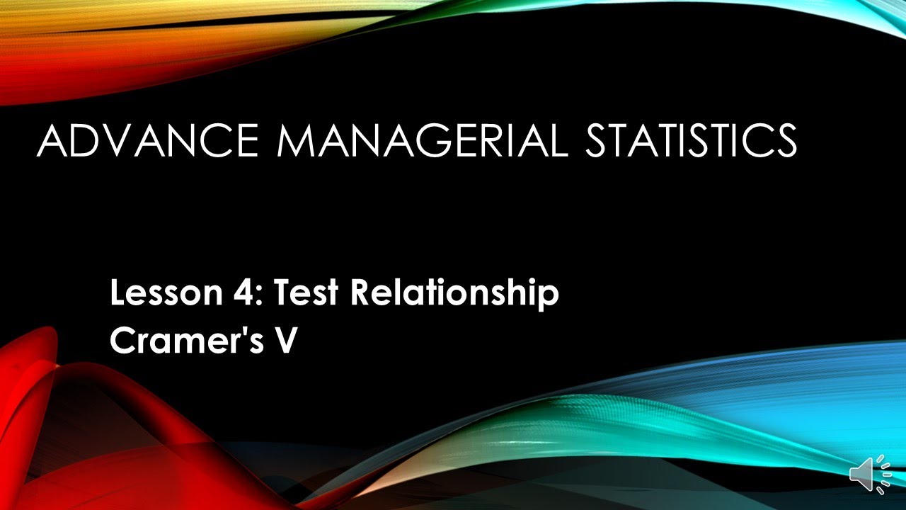 Test of Relationship  :  Cramer's V