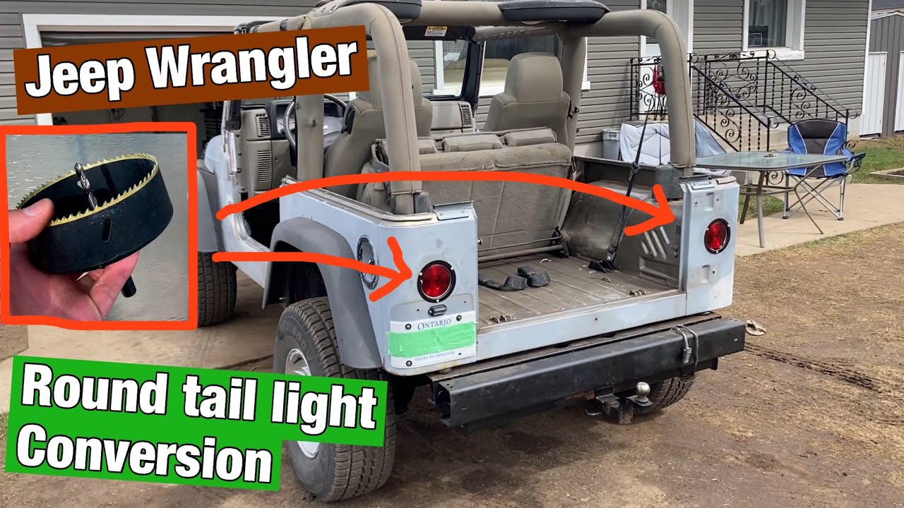Jeep Wrangler CJ YJ TJ round tail light conversion.
