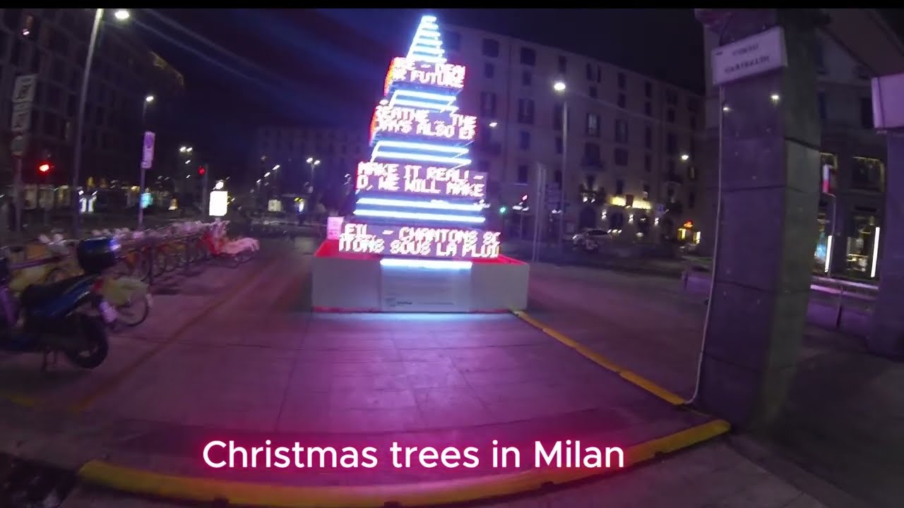 Christmas trees in Milan