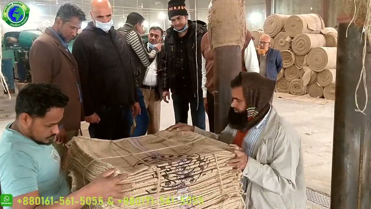 Jute Gunny Sack Bale Making Process Inside Jute Mill From Bangladesh