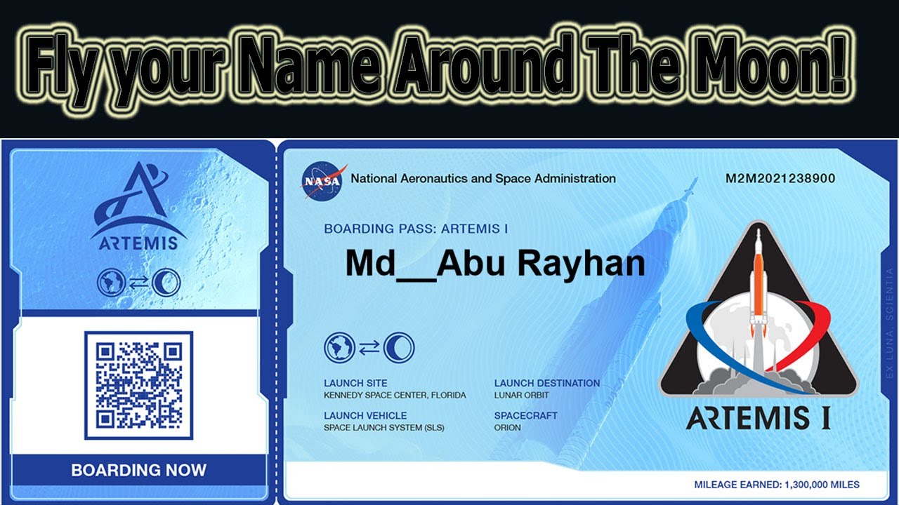 Fly Your Name Around The Moon || Add your Name