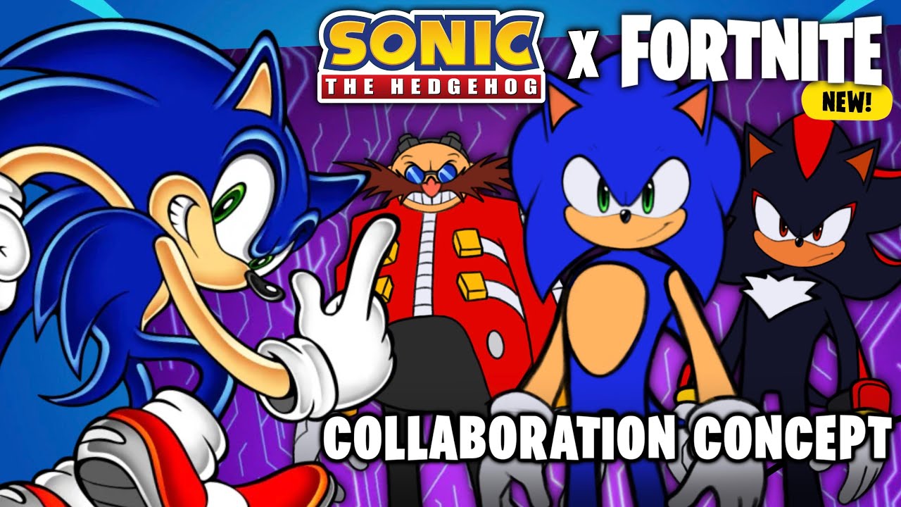Концепция сотрудничества Sonic и Fortnite