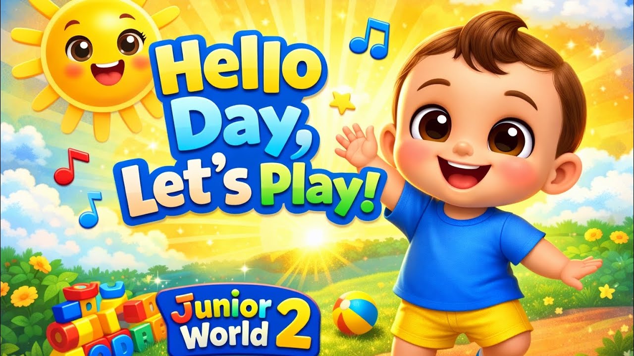 Hello Day Let’s Play | Good Morning Song for Kids | Junior World 2 | NURSERY RHYMES 