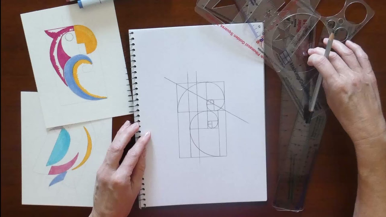 How to use the CLPA Fibonacci Golden Templates to draw a logo V2.