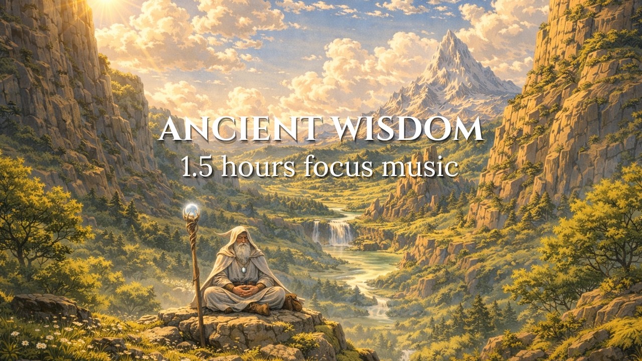 Mountain Peak Ambience | The Mountain Sage 🏔️ | 1.5 Hours Fantasy Music for Peak Concentration