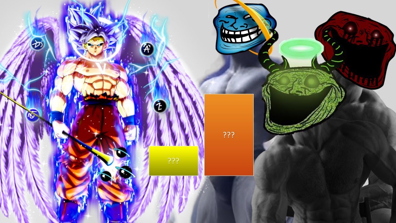 Goku Vs Troll Face Power Level