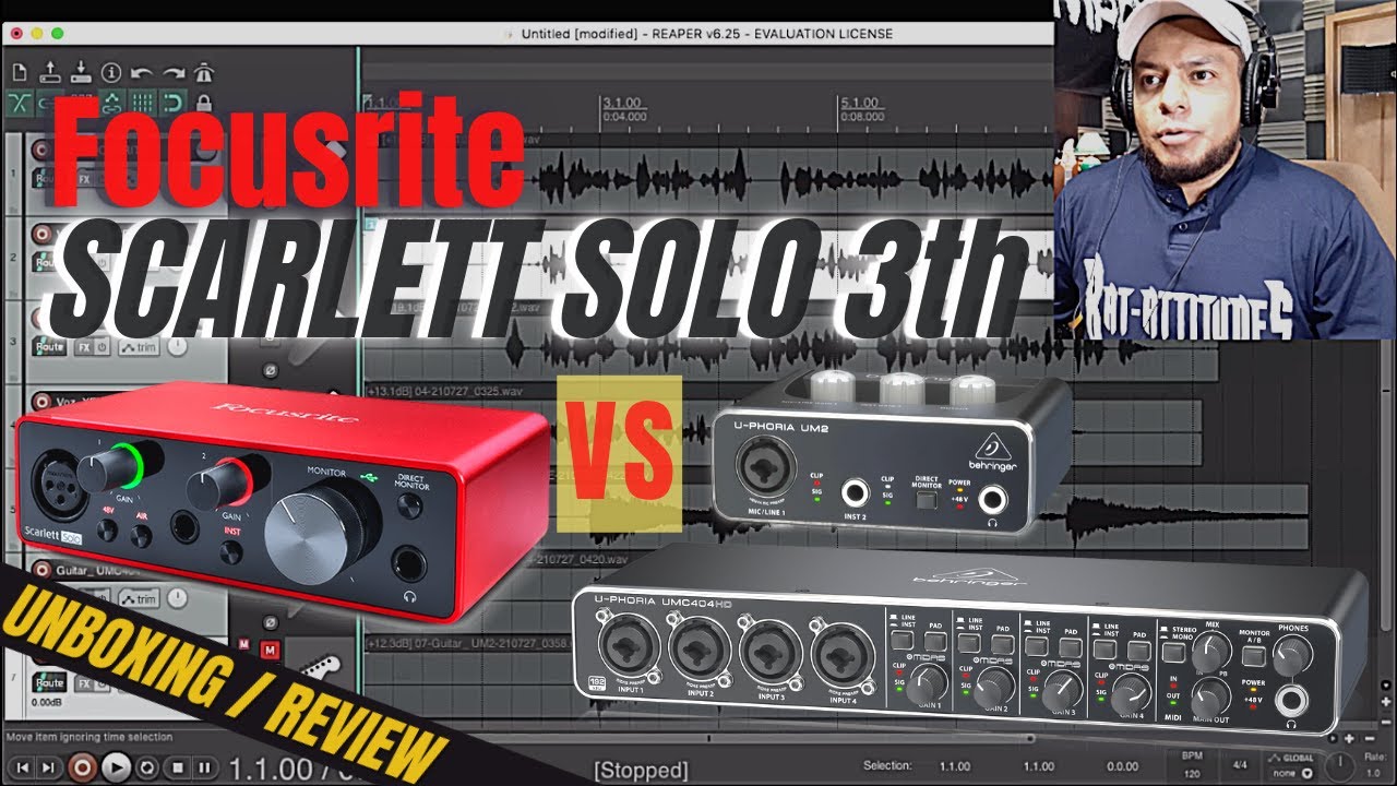 Focusrite | SCARLETT SOLO 3ra (VS) U-PHORIA UM2/ UMC404HD🤔 Comparación Preamps | Unboxing & Review
