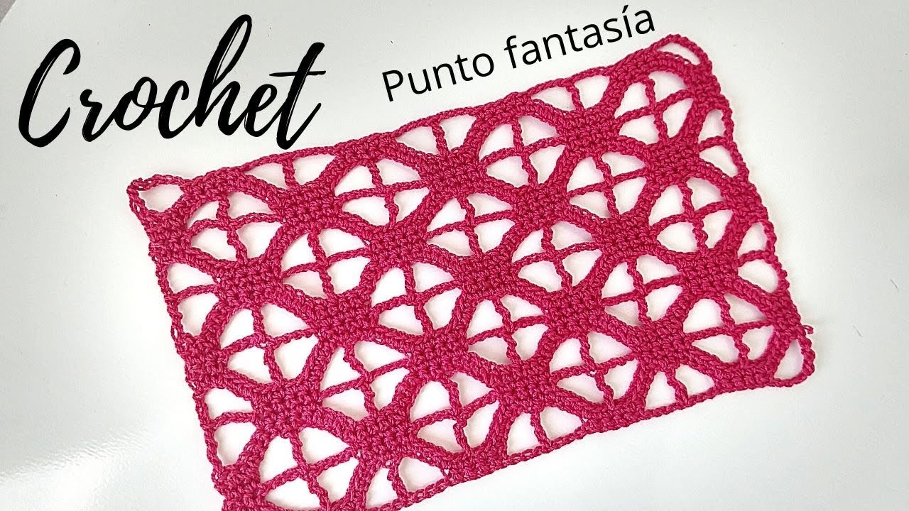 Como tejer punto crochet calado muy fácil # 90