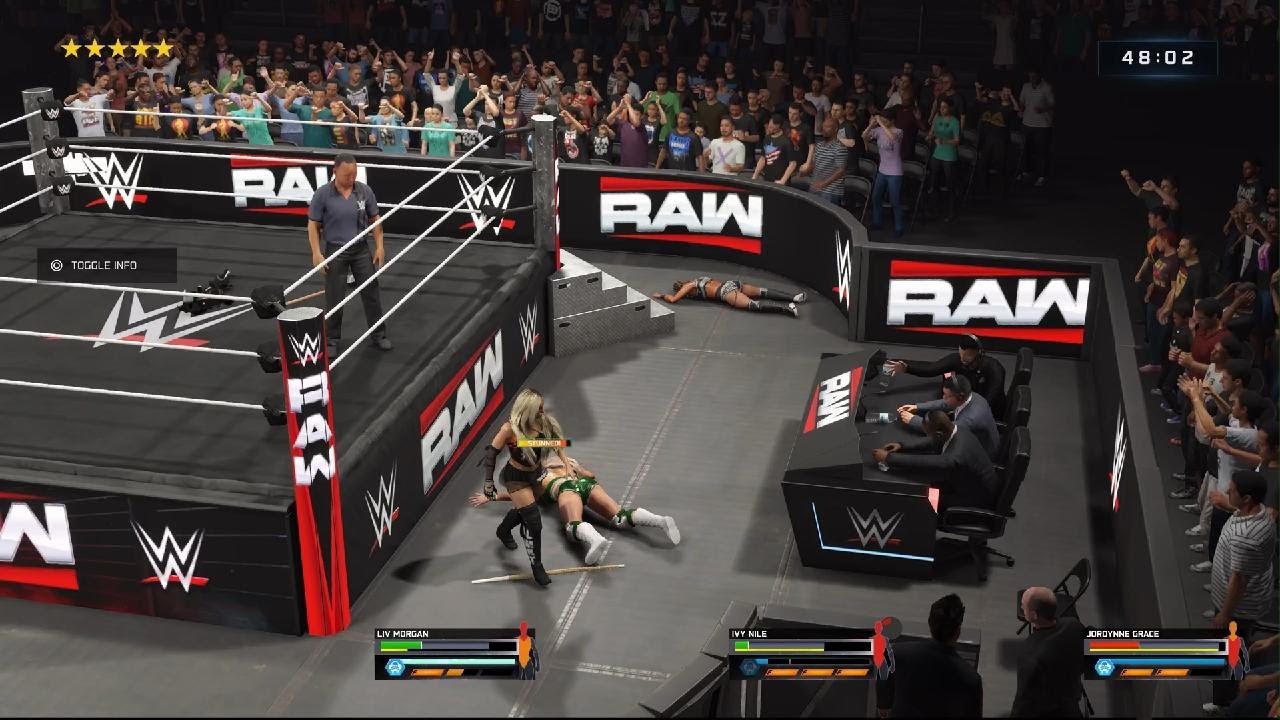 WWE 2K25_6 women elimination match pin or submission.