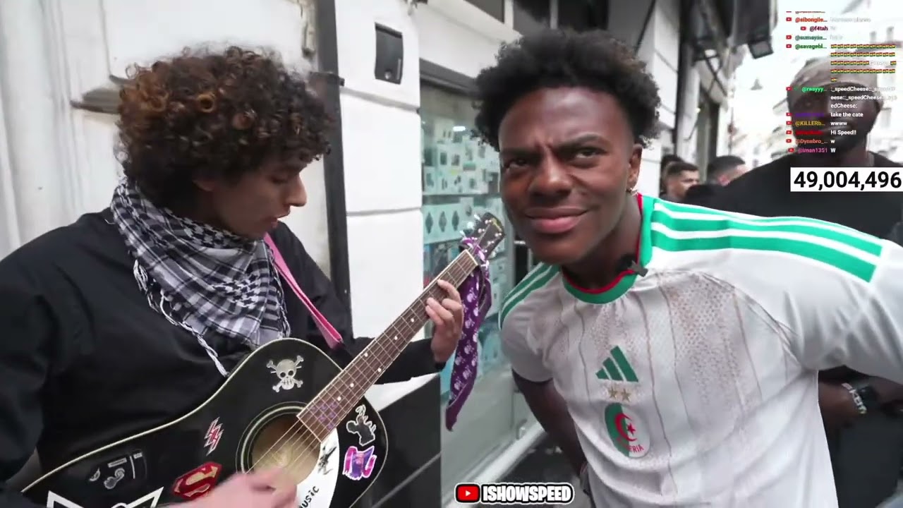 iShowSpeed Meets A Street Performer In Algeria 🎸🇩🇿
