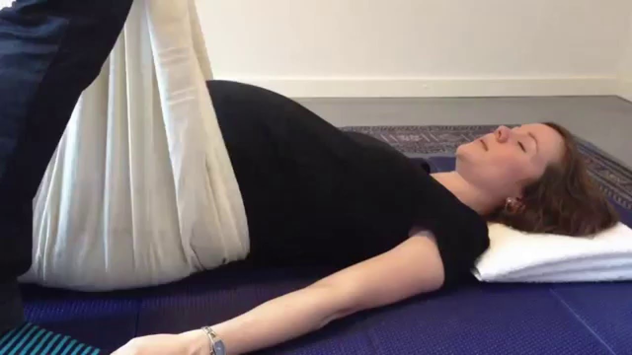 Rebozo liggende - når du er gravid