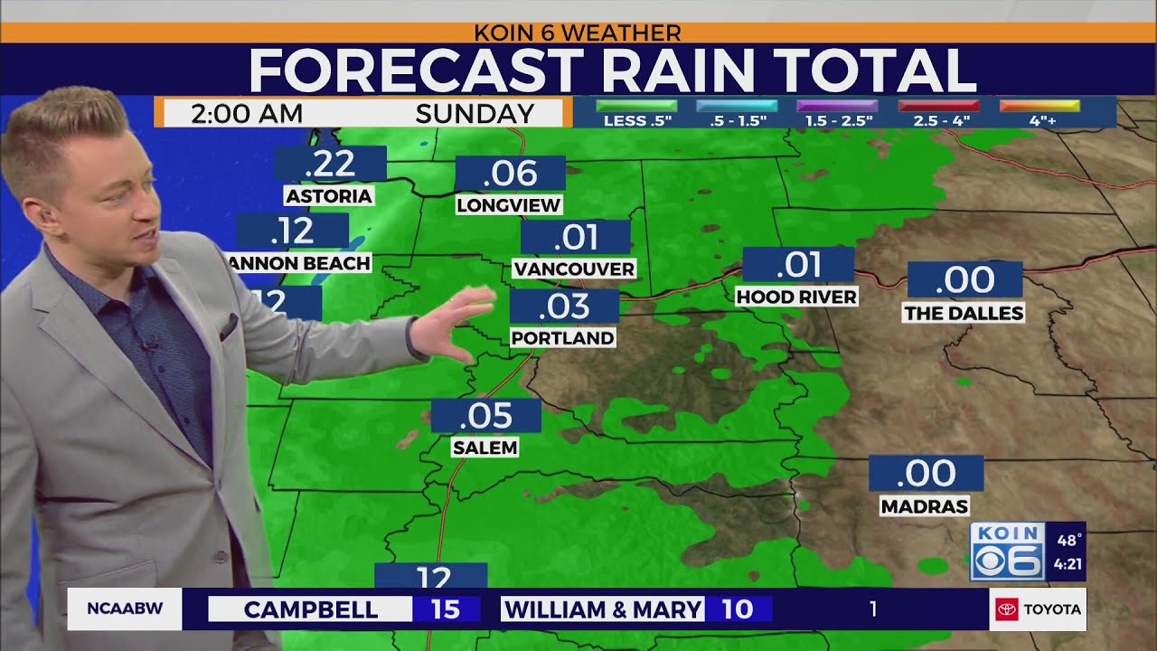 Pause in the rain Saturday, more rain for Portland Sunday
