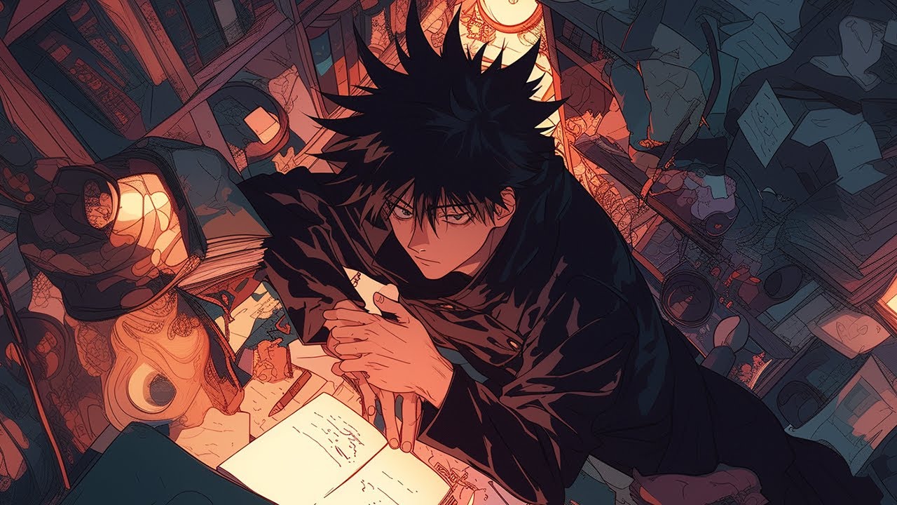 Reading w/ MEGUMI: Dark Ambience, Pages & Whispers | Relax Study | JUJUTSU KAISEN ASMR | NijiSounds♪