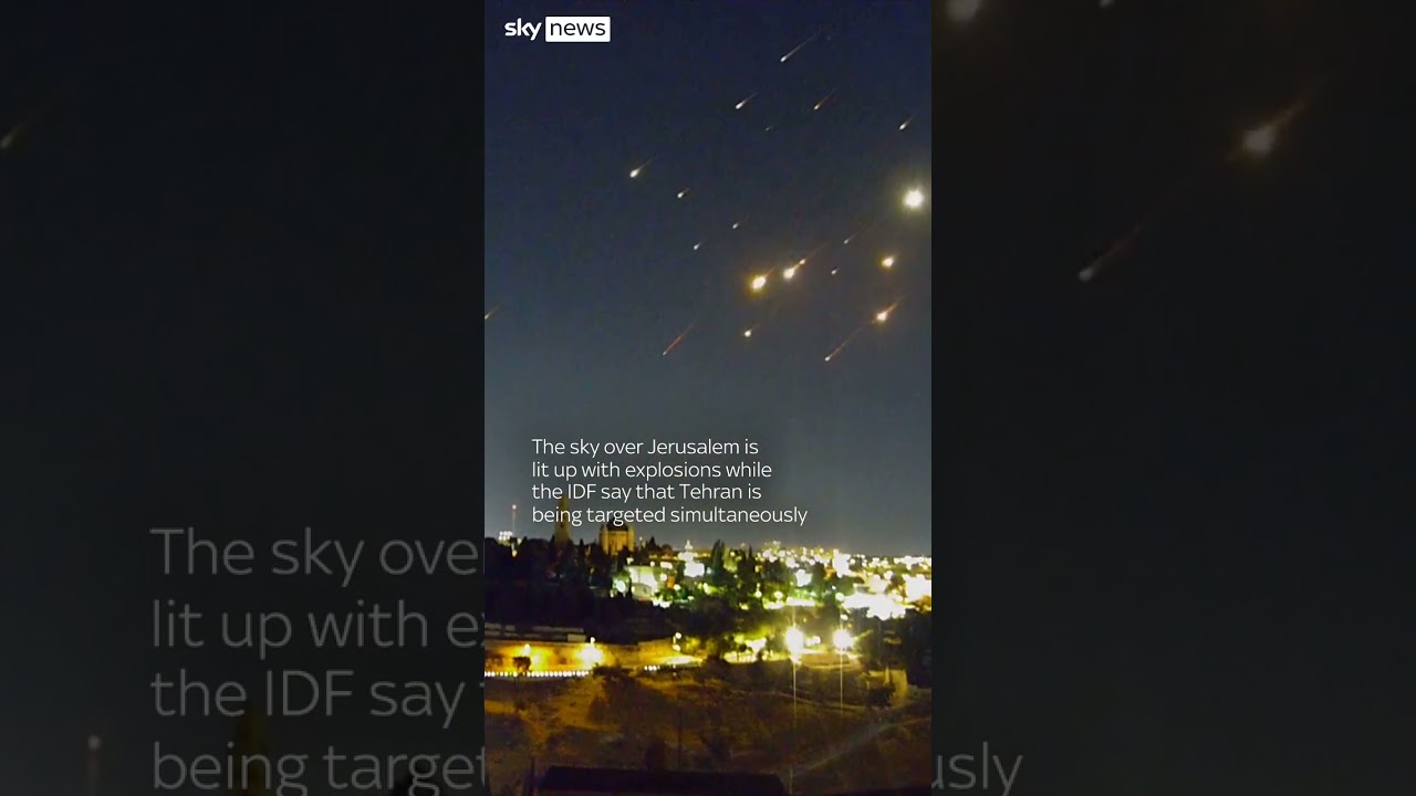 Explosions over Jerusalem as missiles 'detected'