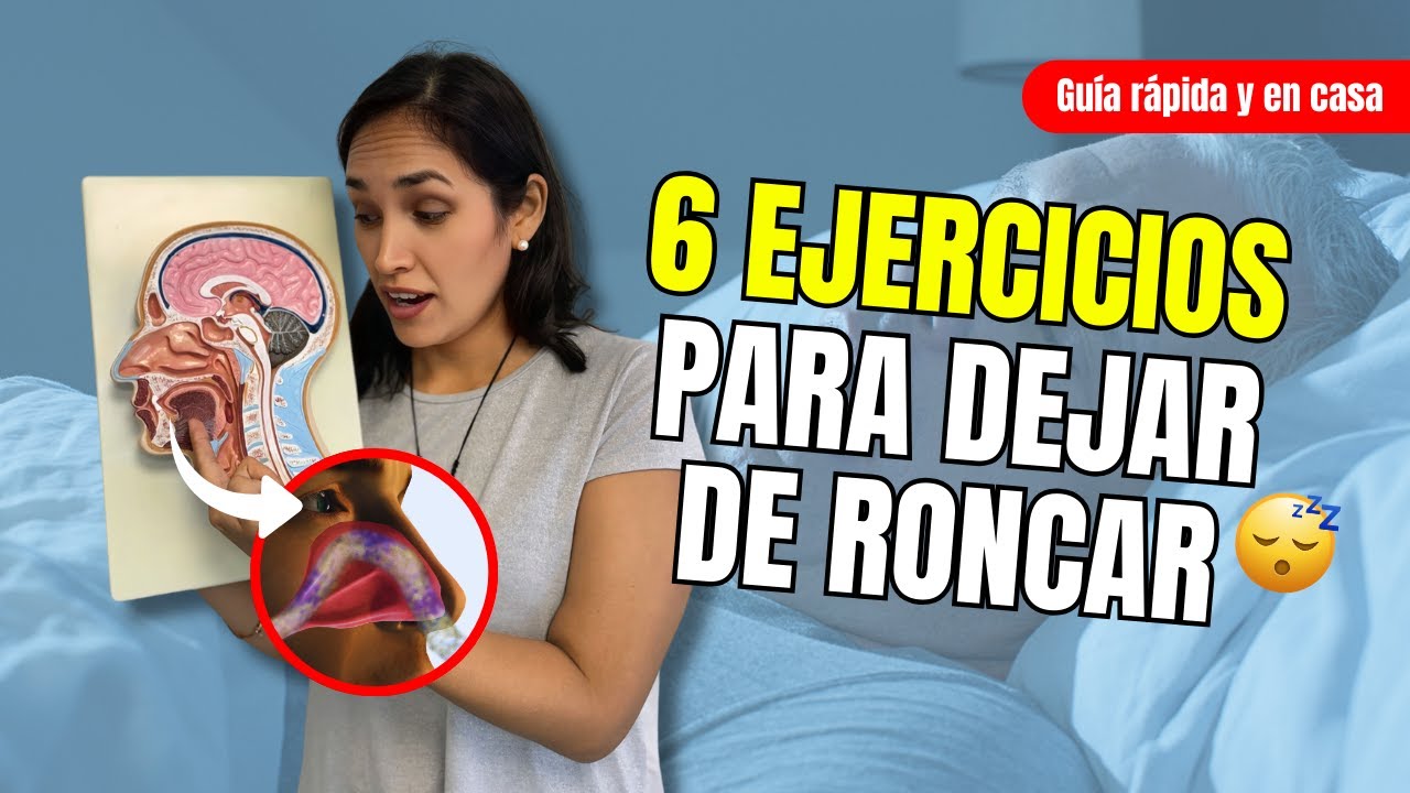 ¡DEJA DE RONCAR! 😖 | 6 EJERCICIOS PARA NO RONCAR ❌😱