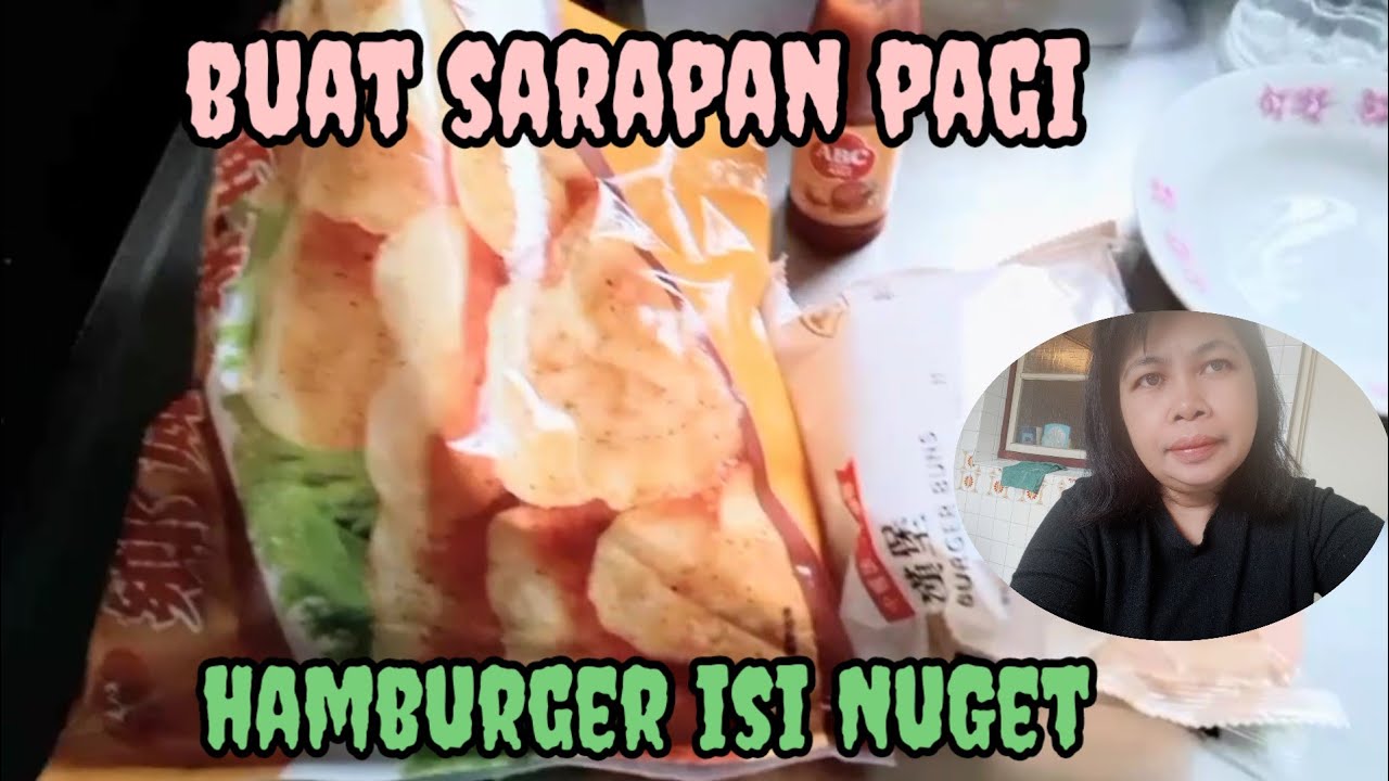 Buat sarapan pagi ‼️ hamburger isi NuGet enak dan simple