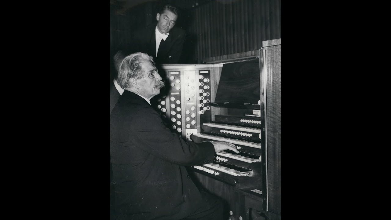 Bach:   Preludio e Fuga in E minor, BWV 548   -   Albert Schweitzer, organo