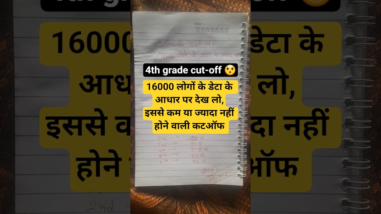 4th grade cut-off 😯 4th grade normalisation shift wise।#rssb #rpsc #patwar #4thgrade