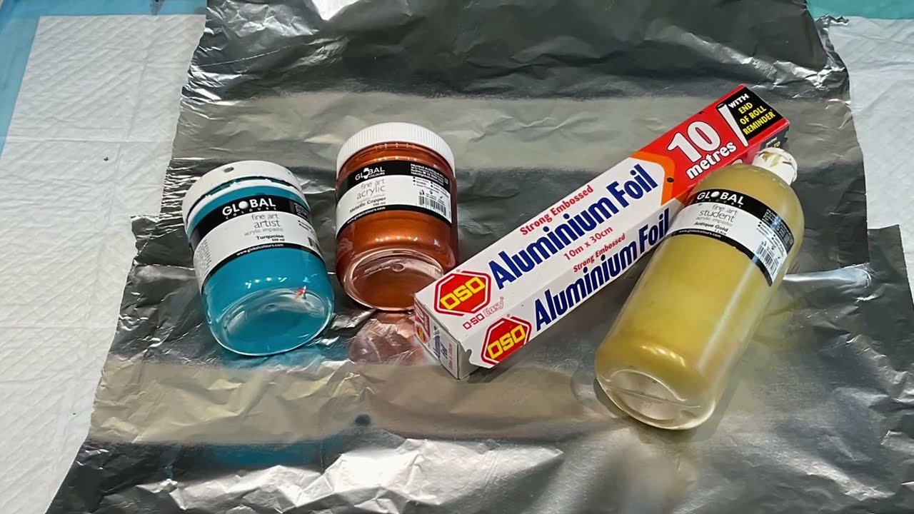 WOW 🤩  Must see stunningly beautiful Dipping on scrunched aluminium foil~mystical under sea effects