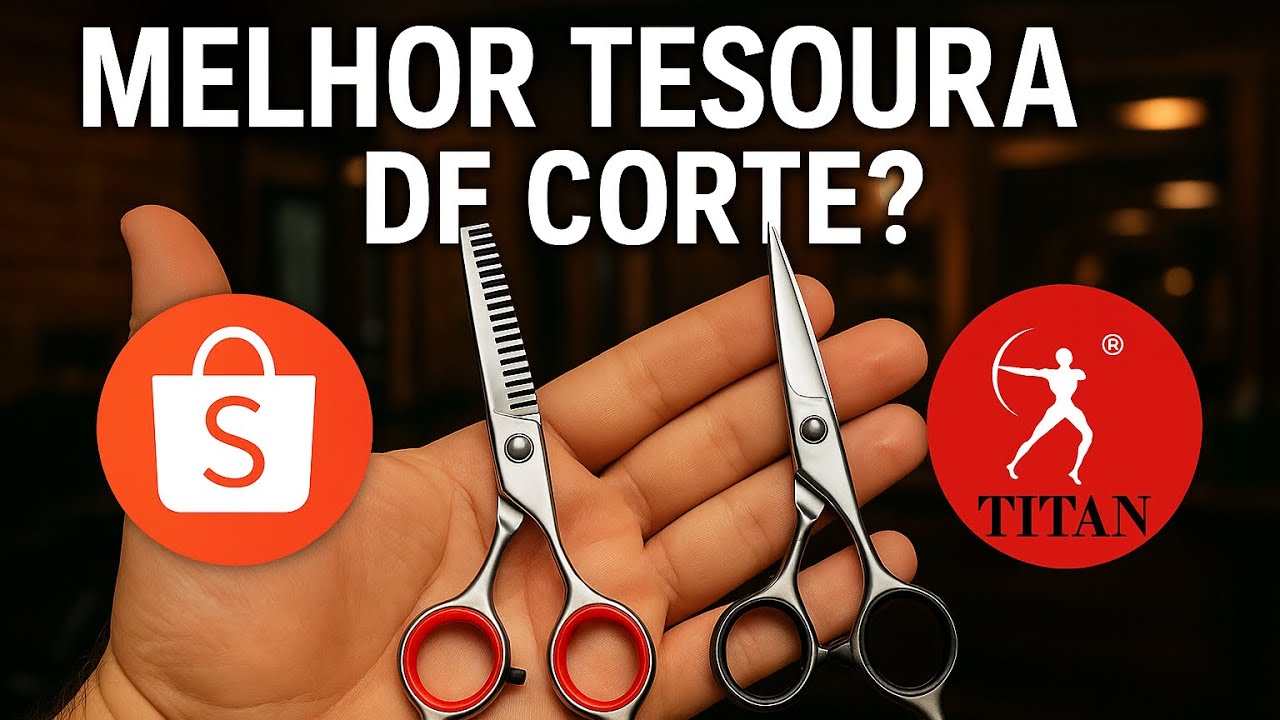 [REVIEW] TESOURAS TITAN! (Shopee & AlieExpress) CORTE E DESBASTE