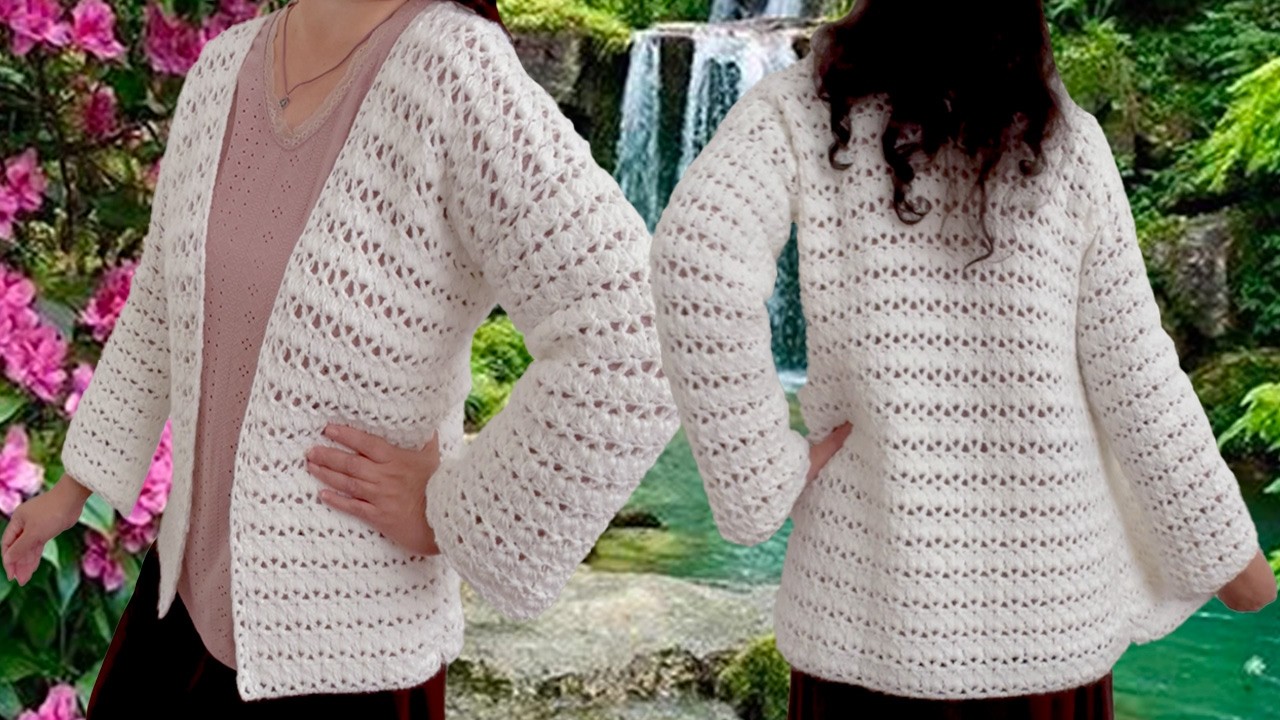 COMO TEJER BLUSA SACO CHAQUETA f&aacute;cil sin Complicaciones hermoso Tejido Tutorial de Crochet