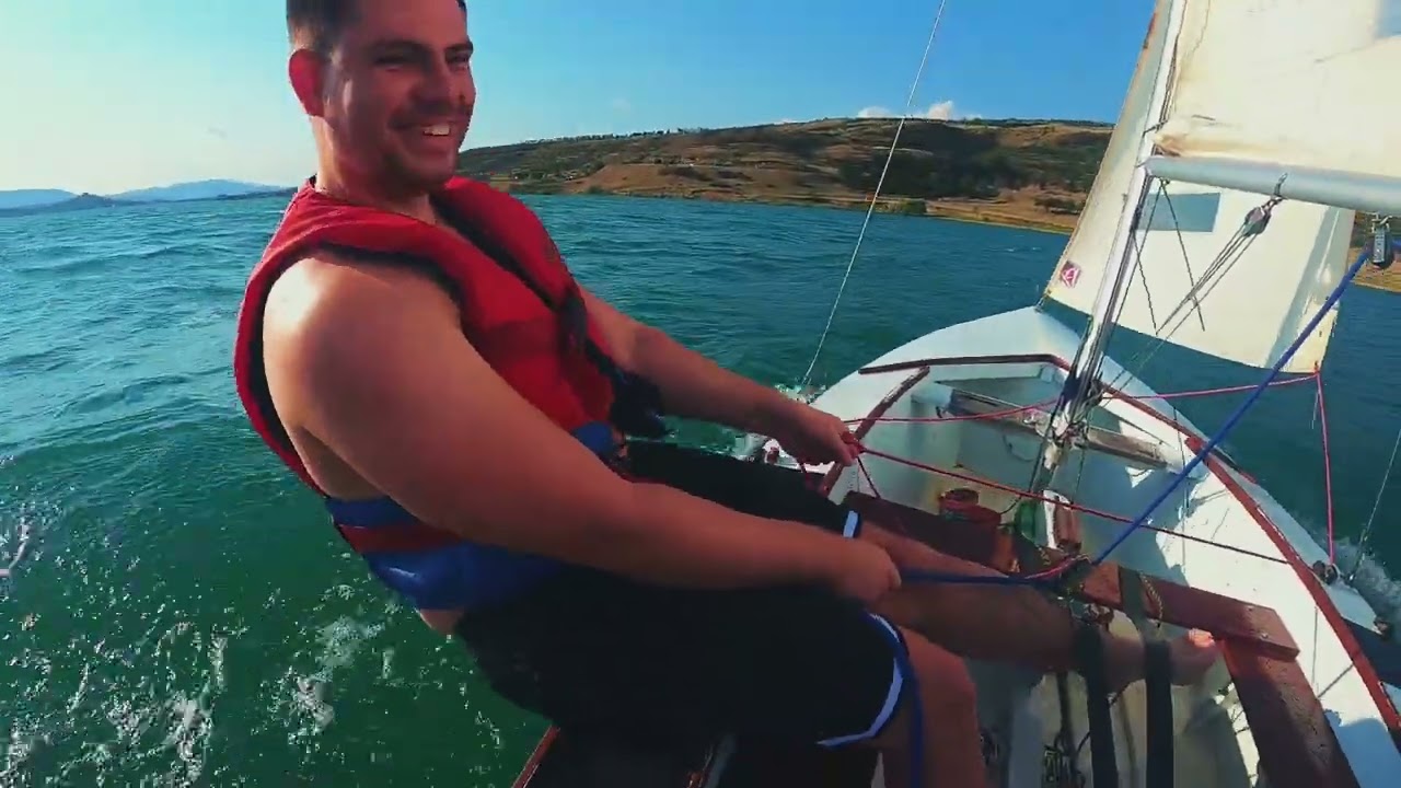 Vaurien Sailing Tbilisi Sea 15+ knots