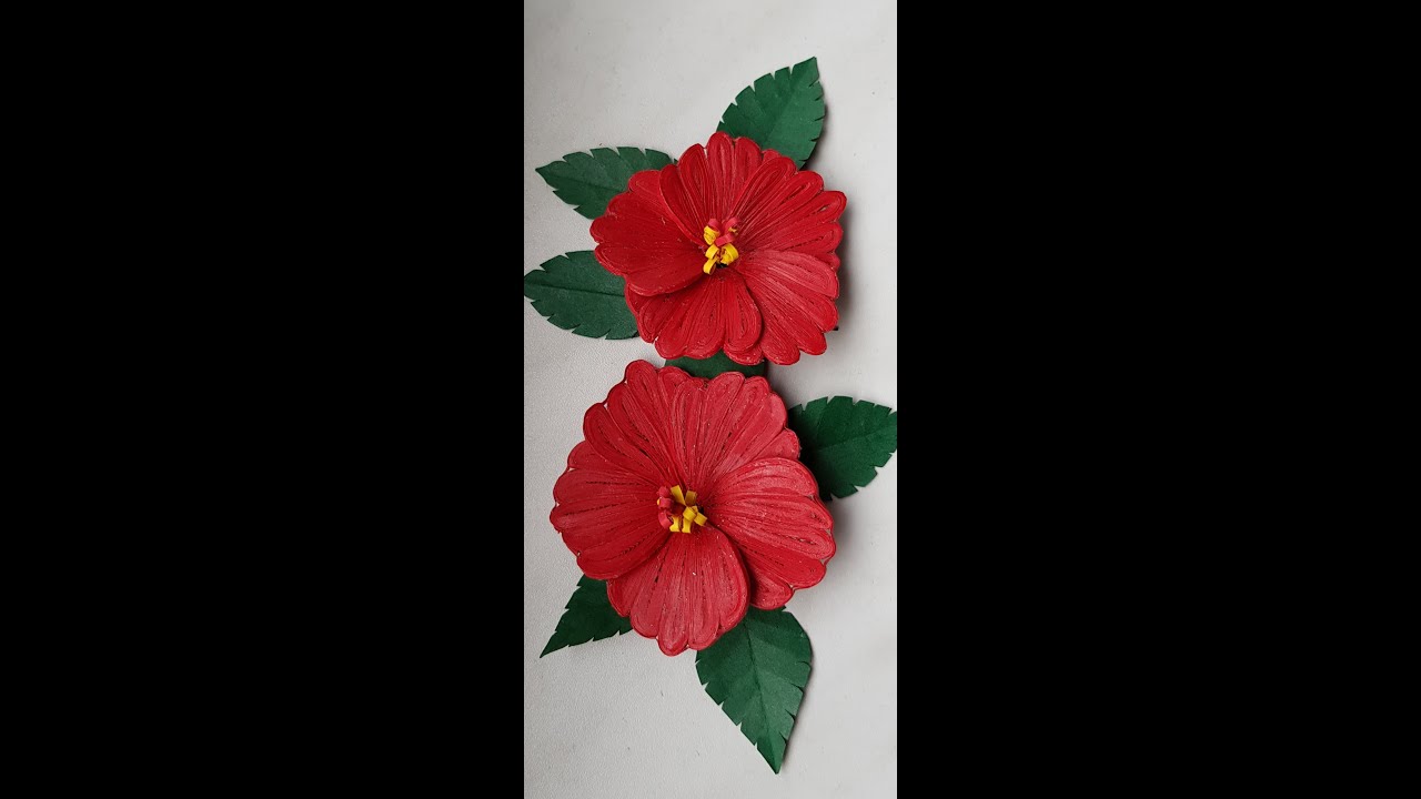 How to quill Hibiscus or Gumamela ||#quilling #diy #diycrafts #quillingart #quillingflowers