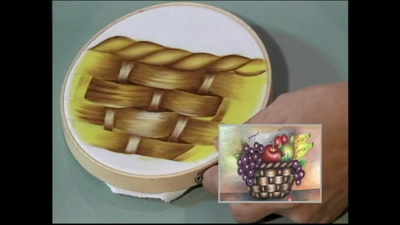 COMO PINTAR UNA CANASTA DE MIMBRE EN TELA