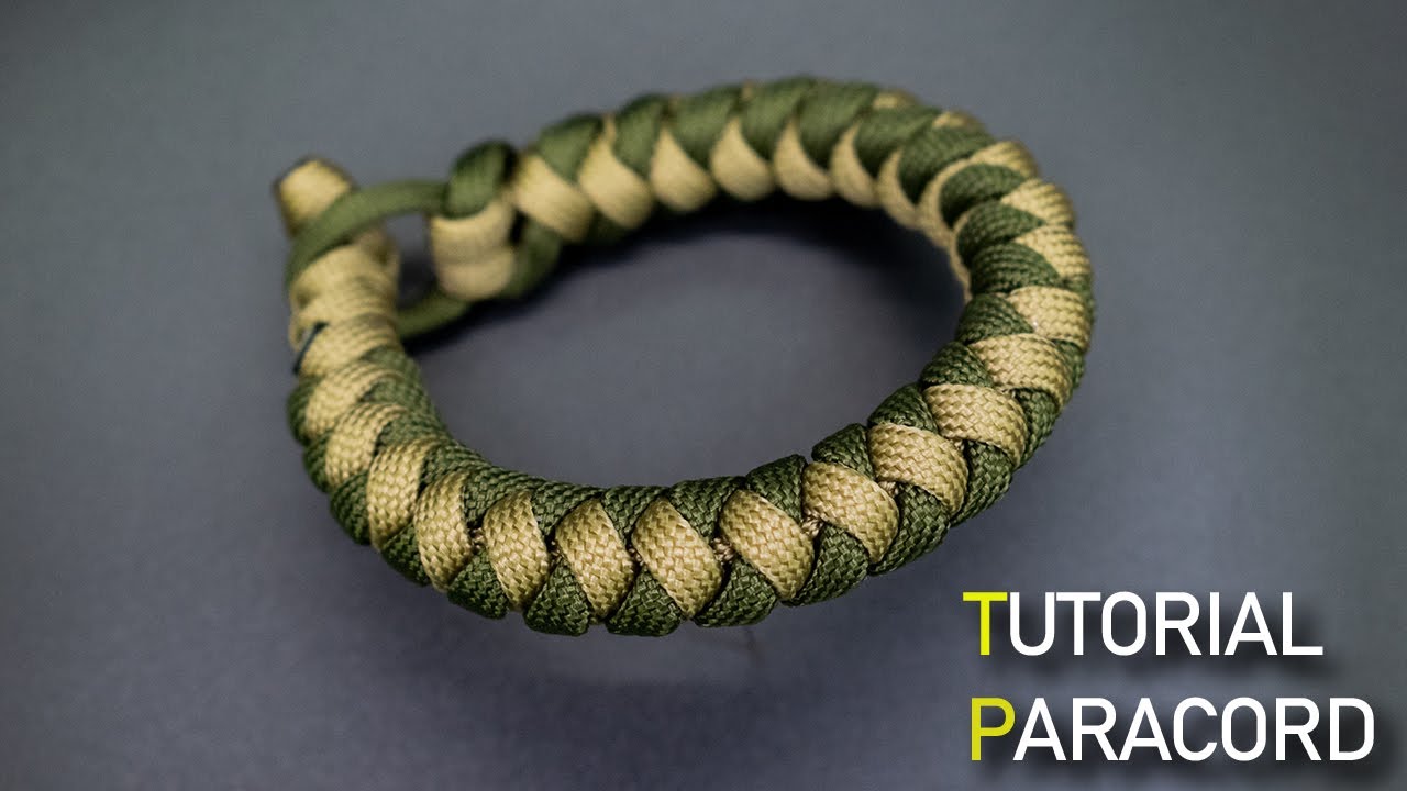 Pulsera paracord doble nudo cobra din broche, un clásico #paracrod #pulserasparacord