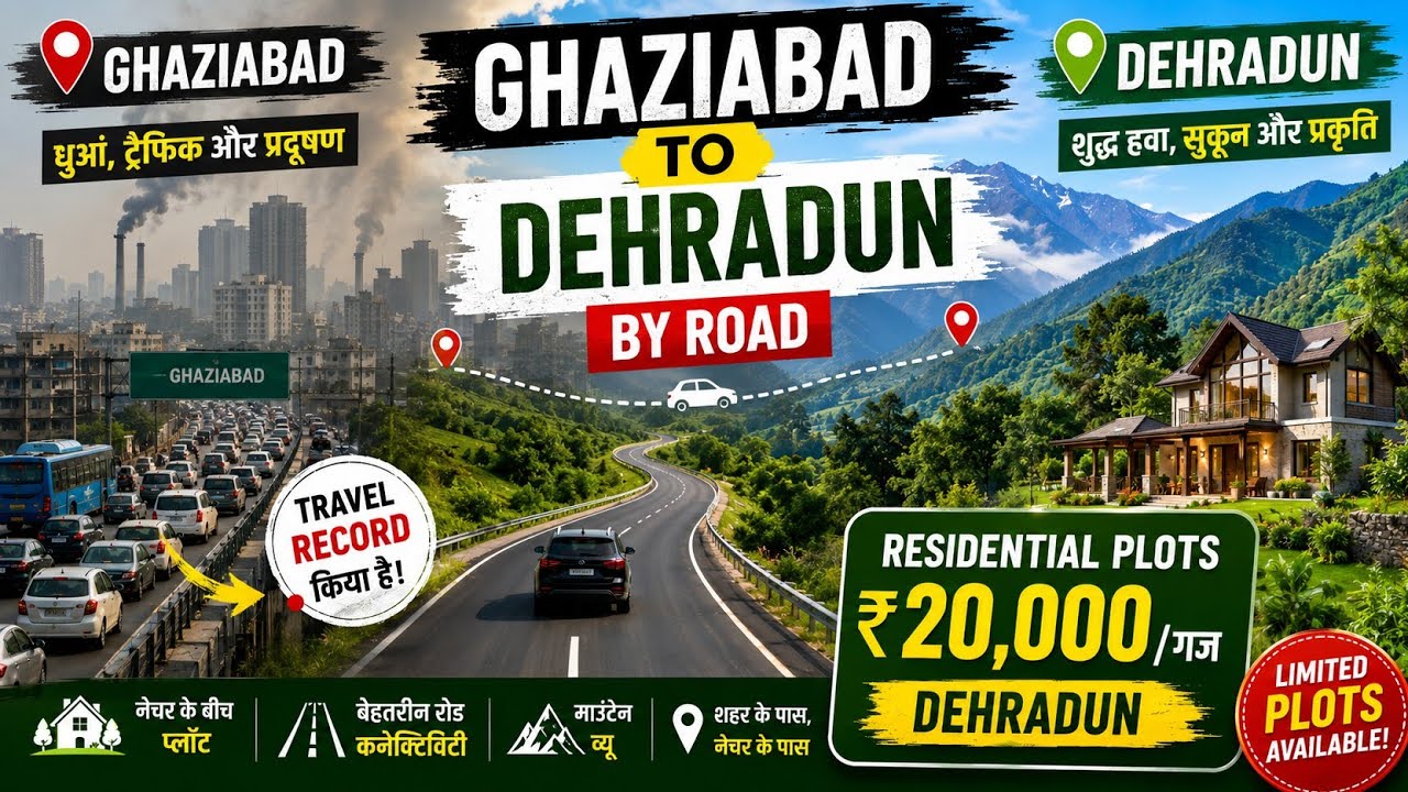 GHAZIABAD TO DEHRADUN | Residential Plots Dehradun 20000/ Gaj | Affordable Plots #stsallrounder 