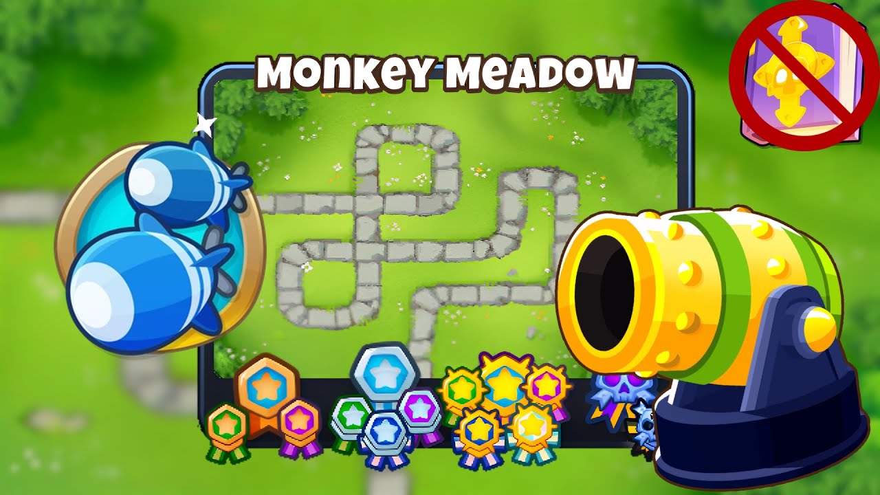 Monkey Meadow [Double HP Moabs] Guide | No Monkey Knowledge | BTD 6 (2023 Updated) 4K