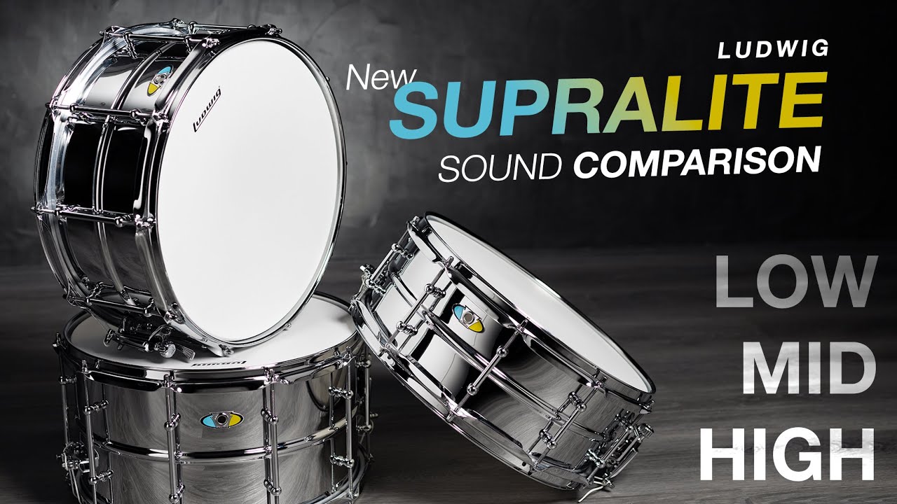 เทียบแบบชัดๆ สแนร์ Ludwig Supralite สเปคอัพเกรด 2022 ทั้ง 3 ไซส์