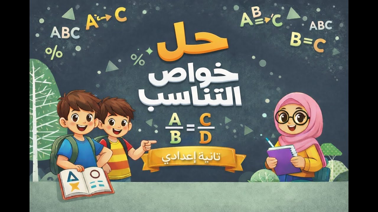 حل تمارين اختر خواص التناسب تانية اعدادي الترم الثاني  كتاب المعاصر منهج جديد 2026